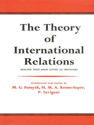 cover image of The Theory of International Relations